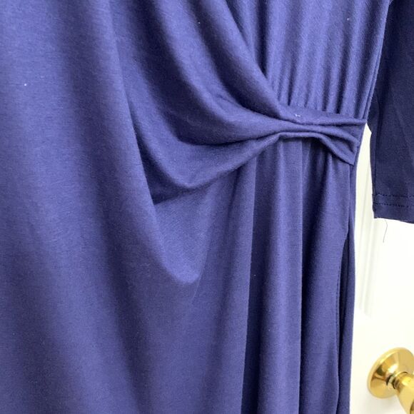 BYSBZD Size Large navy blue maxi dress with left side ruching NWOT - Picture 4 of 8